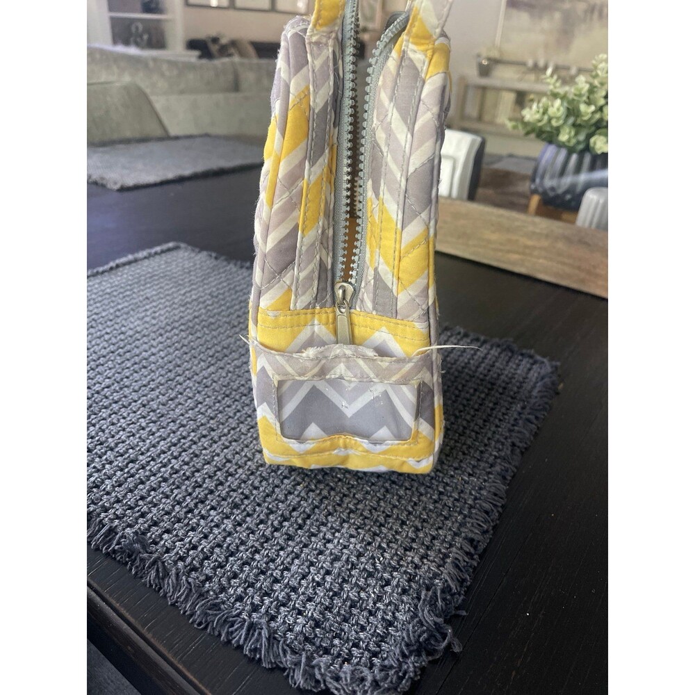 Grey/Yellow Insulated Top Handle Lunch Bag - Picture 2 of 4